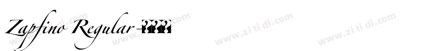 Zapfino Regular字体转换
